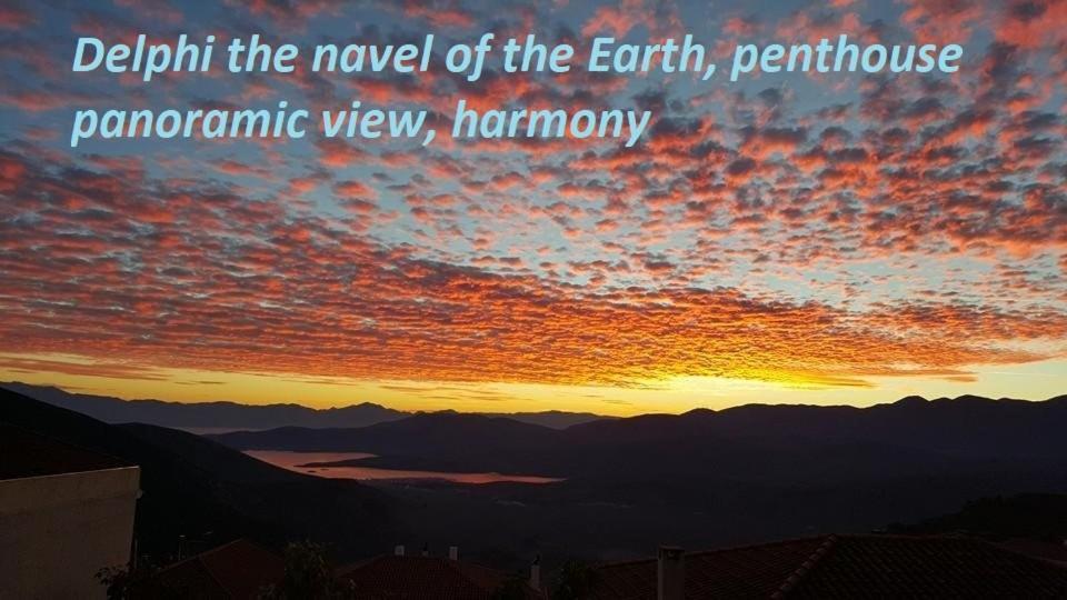 Delphi Celebrity V I P The Navel Of The Earth, Center-Delphi-Penthouse Galaxy&Sky Panoramic View, Harmony&Yogaアパートメント エクステリア 写真