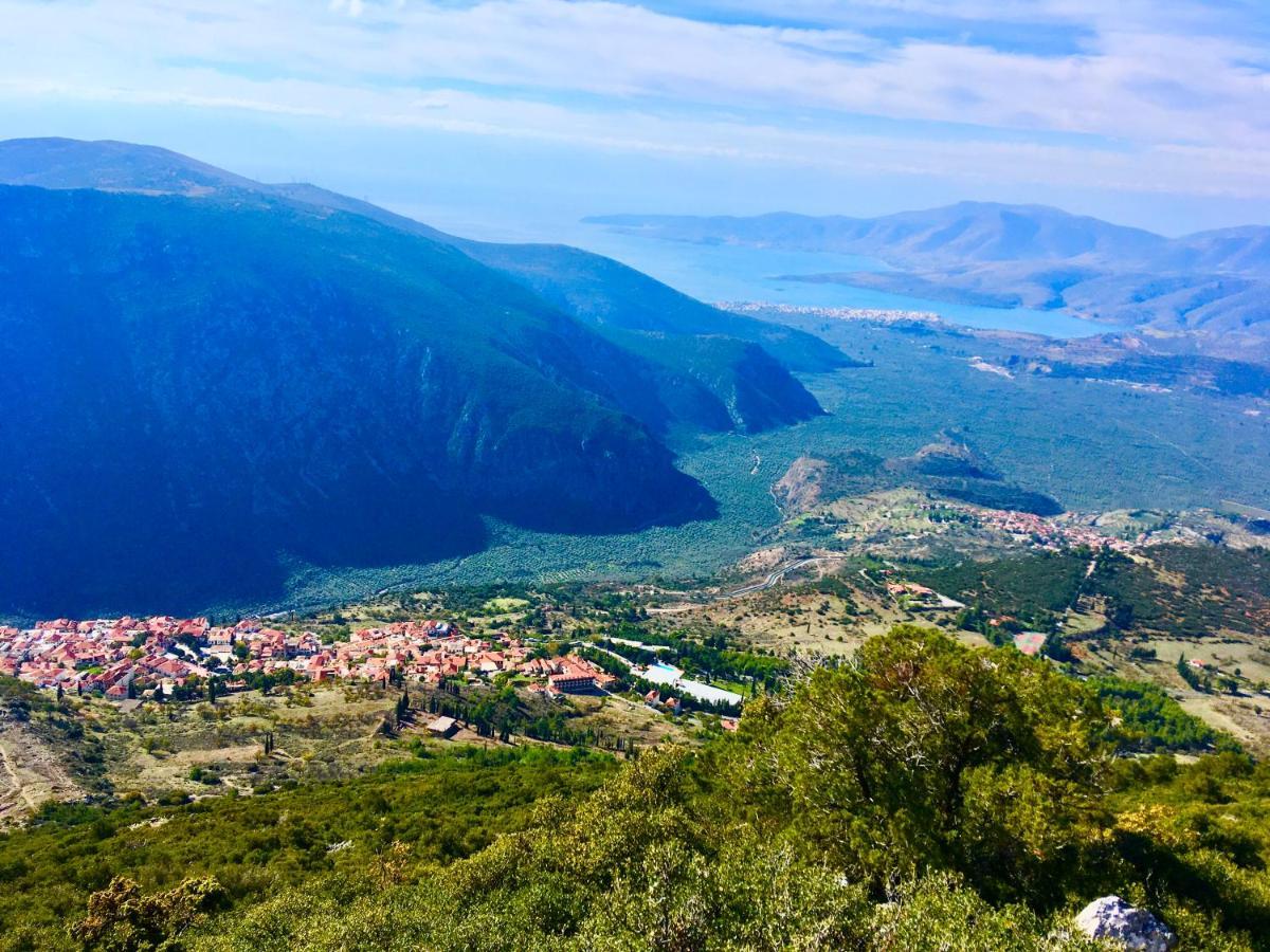 Delphi Celebrity V I P The Navel Of The Earth, Center-Delphi-Penthouse Galaxy&Sky Panoramic View, Harmony&Yogaアパートメント エクステリア 写真